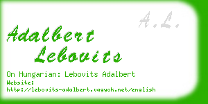 adalbert lebovits business card